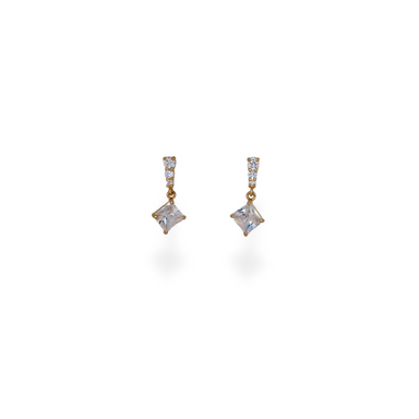 9ct gold cz earrings