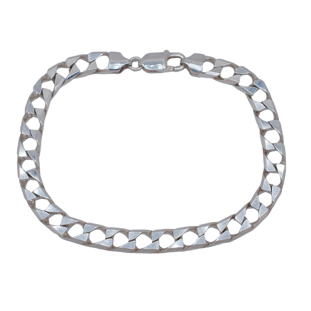 Silver Square link bracelet