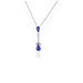9ct gold diamond tanzanite pendant necklace