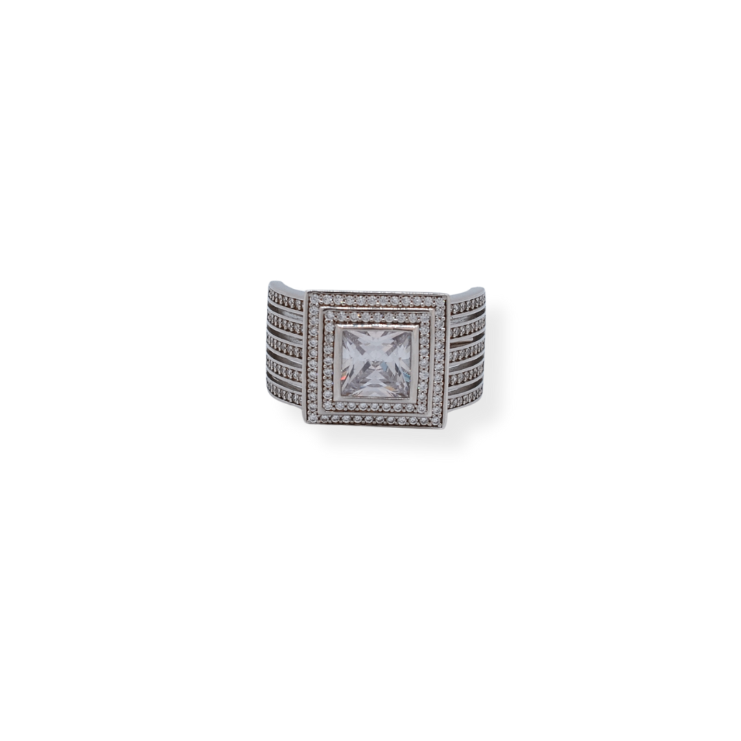 Sterling Silver Cz Ring