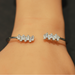 Silver cz bangle