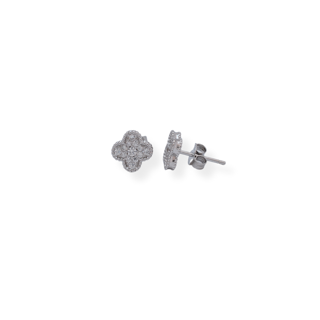 Silver cz earrings