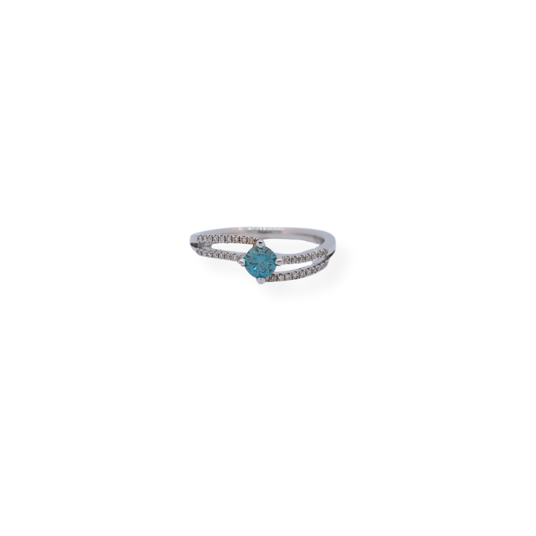 18ct gold turquoise diamond ring