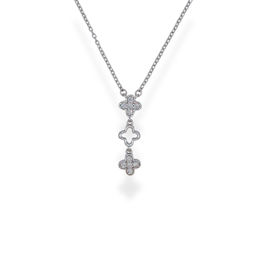 Silver cz necklace