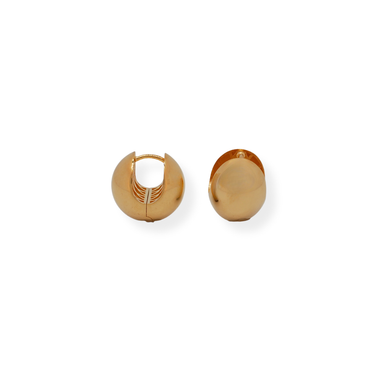 9ct gold round earrings