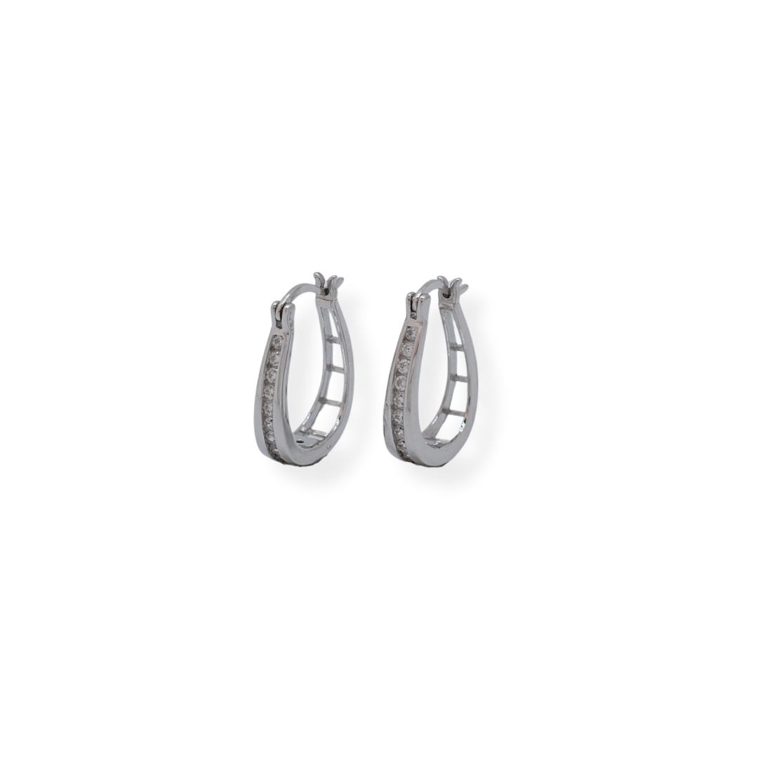 Silver cz earrings