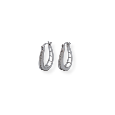 Silver cz earrings
