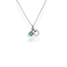 Silver cz luck necklace