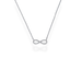 Silver cz infinity necklace