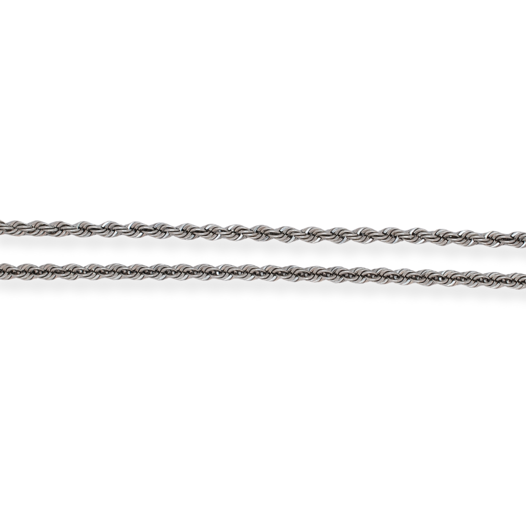 Silver rope necklace