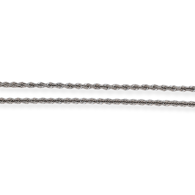 Silver rope necklace