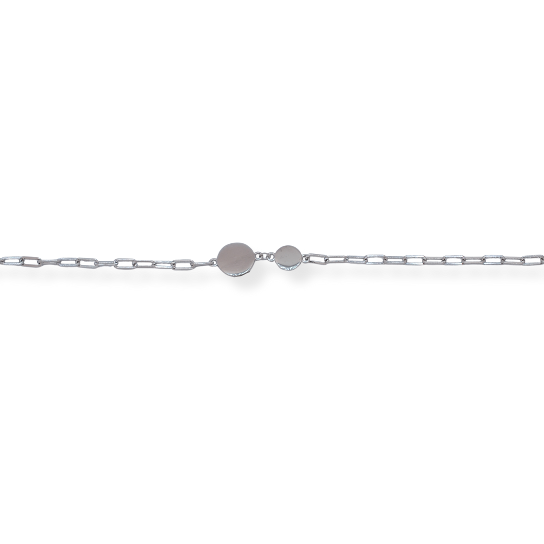 Silver disc bracelet