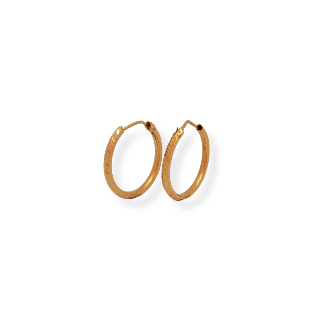 22ct gold hoop earrings