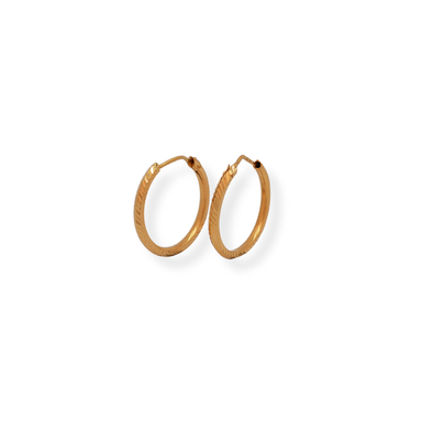 22ct gold hoop earrings