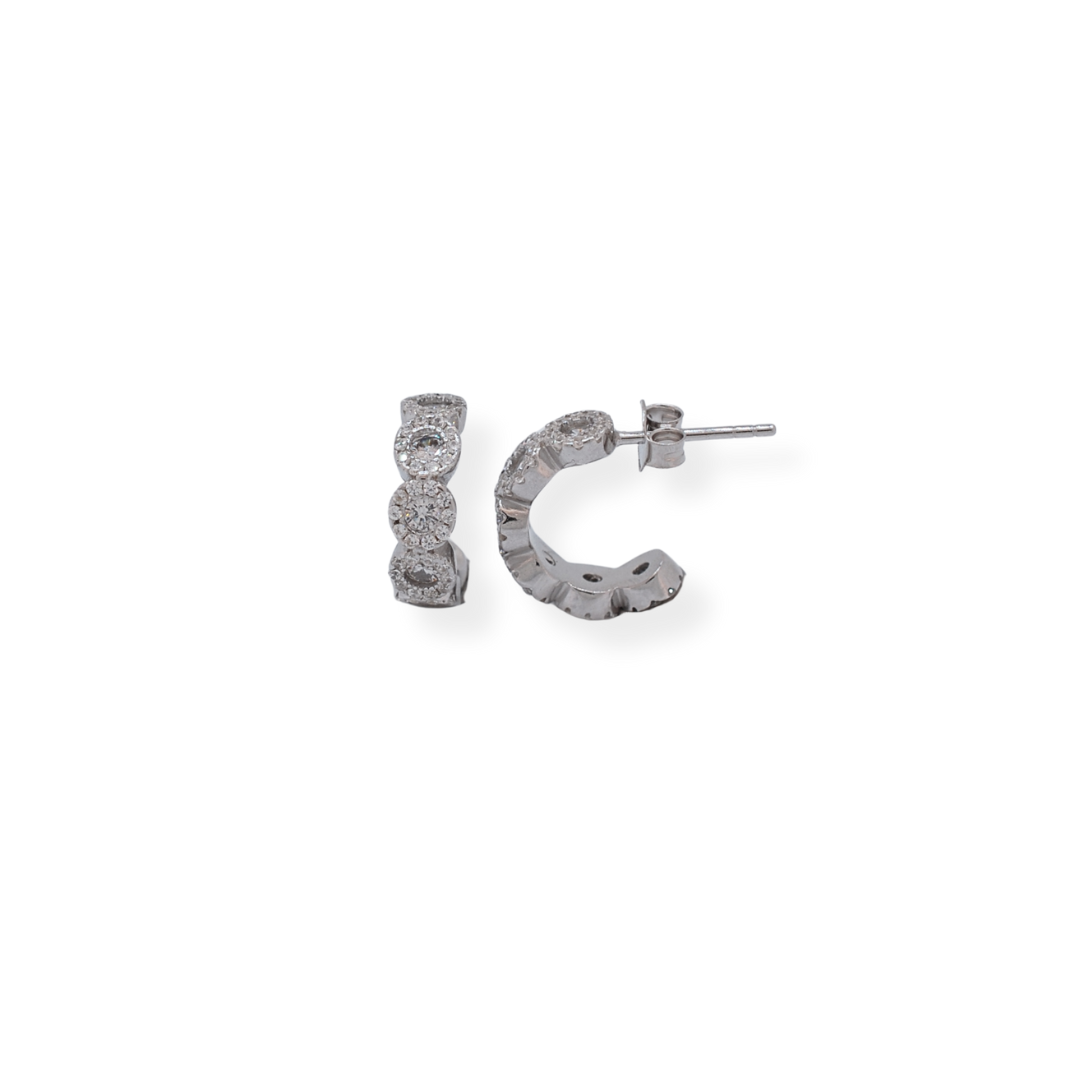 Silver cz earrings