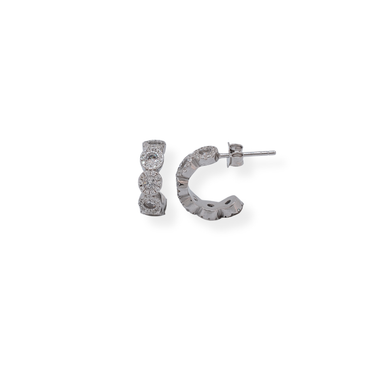 Silver cz earrings