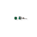 Silver Emerald stud earrings