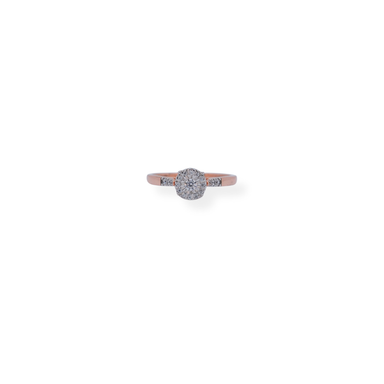 Rose gold plated cz ring