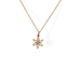 9ct gold diamond flower necklace