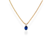 9ct gold blue pendant necklace