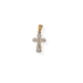 9ct 2/tone gold cross