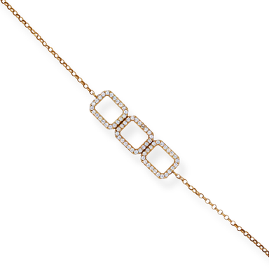 18ct gold cz bracelet