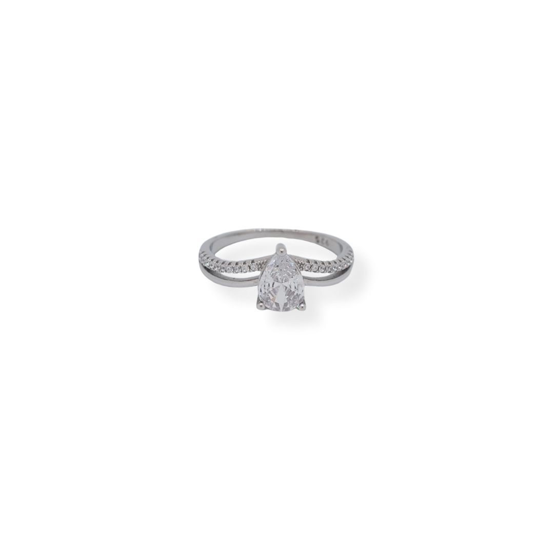Silver cz ring