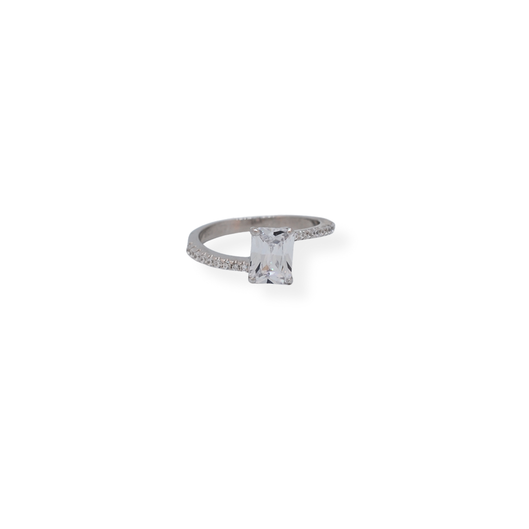 Silver cz ring