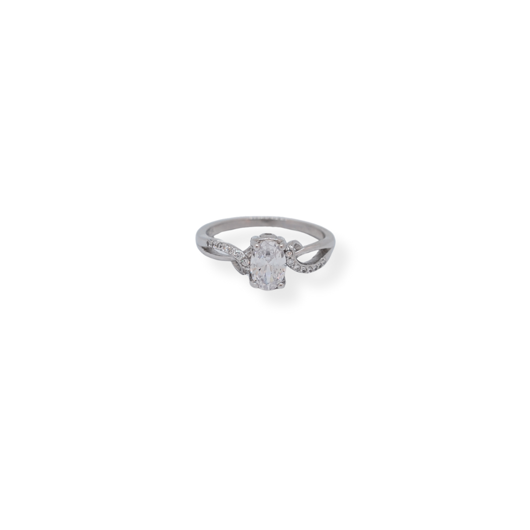 Silver cz ring