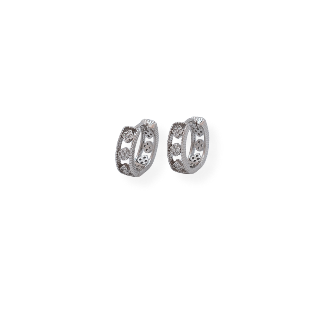Silver cz earrings