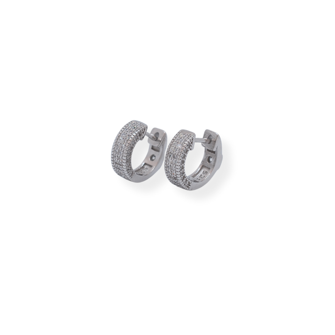 Silver cz earrings