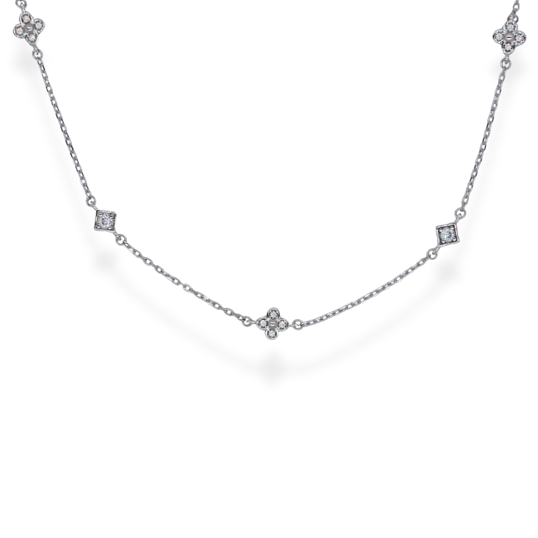 Silver cz necklace