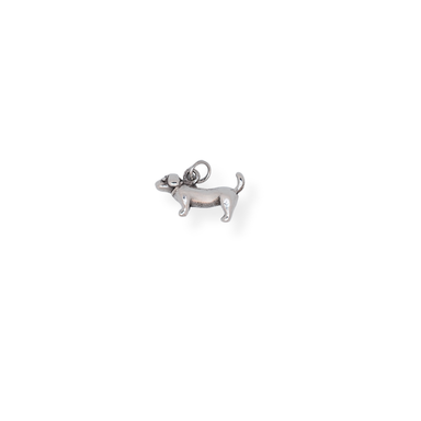 Silver dog charm
