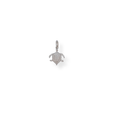 Silver turtle charm