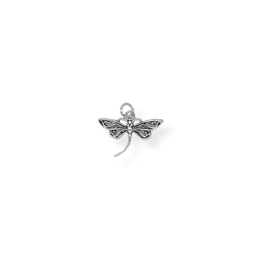 Silver dragonfly charm