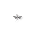 Silver dragonfly charm