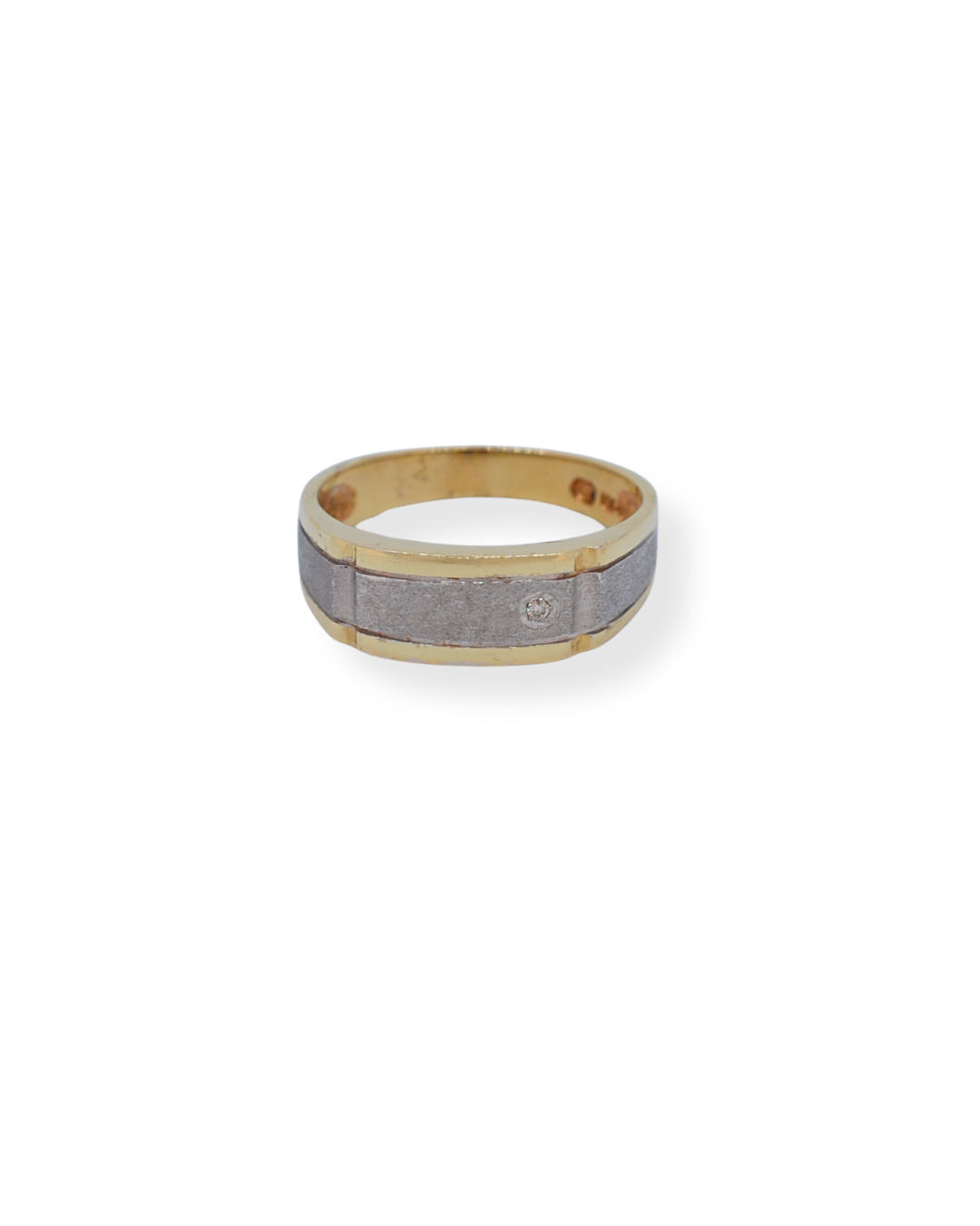 9ct 2/tone gold diamond ring