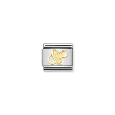 Gold pacifier link