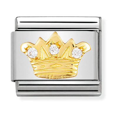 White king crown with stones