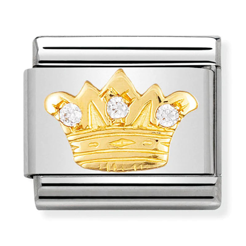 White king crown with stones