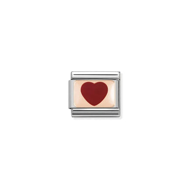 Rose gold red heart