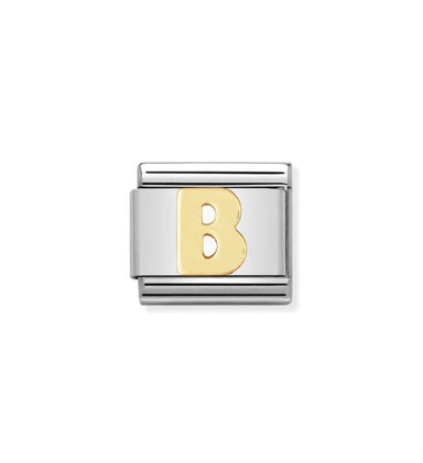 Yellow gold Letter B