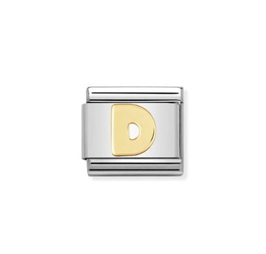 Yellow gold Letter D