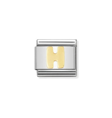 Yellow gold Letter H