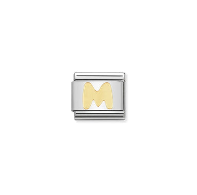 Yellow gold Letter M