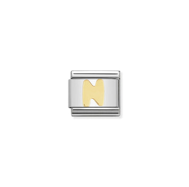Yellow gold Letter N