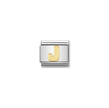 Yellow gold Letter J