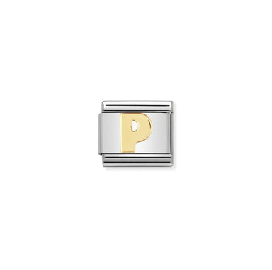 Yellow gold Letter P