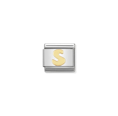 Yellow gold Letter S