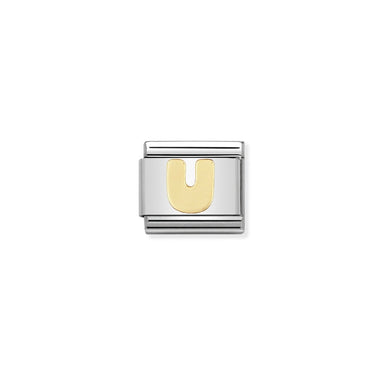 Yellow gold Letter U